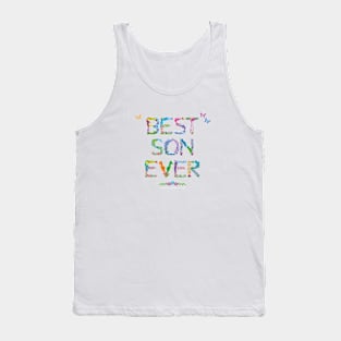 Best Son Ever - tropical word art Tank Top